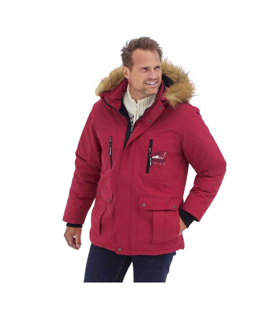 Parka homme rouge Atlas For Men-3