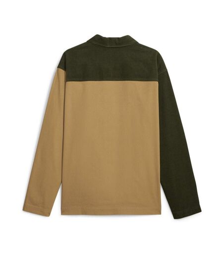Veste marron/kaki homme puma downtown corduroy - m