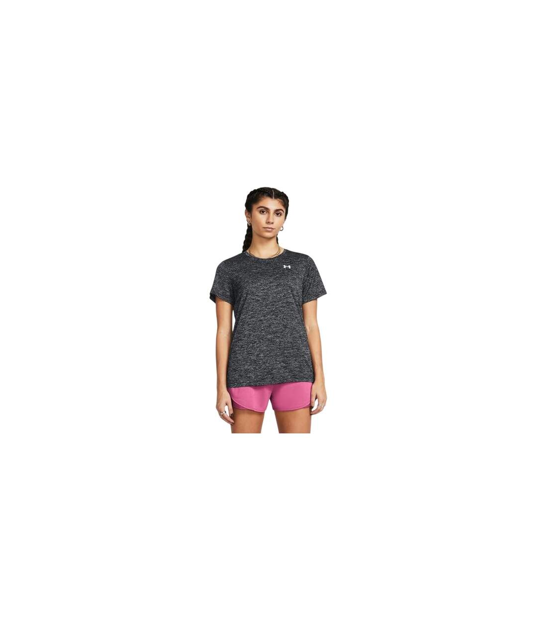 Womens/ladies Twist Short-sleeved T-shirt Black Twist Under Armour-1