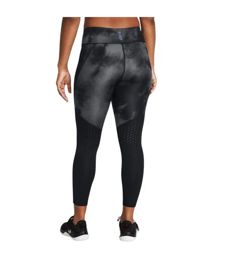Womens/ladies launch printed leggings black Under Armour