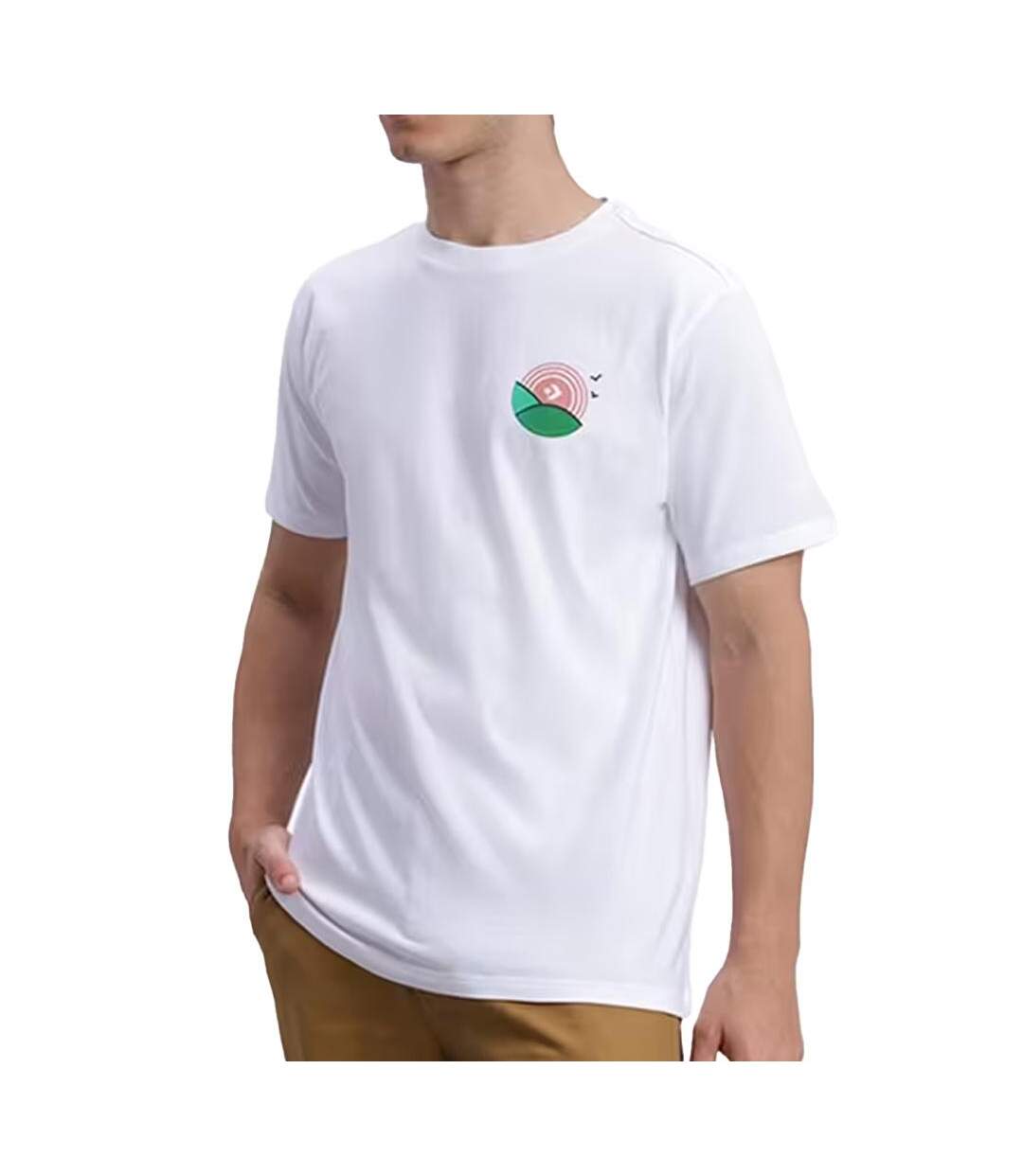T-shirt blanc homme converse outdoor  leaf-1
