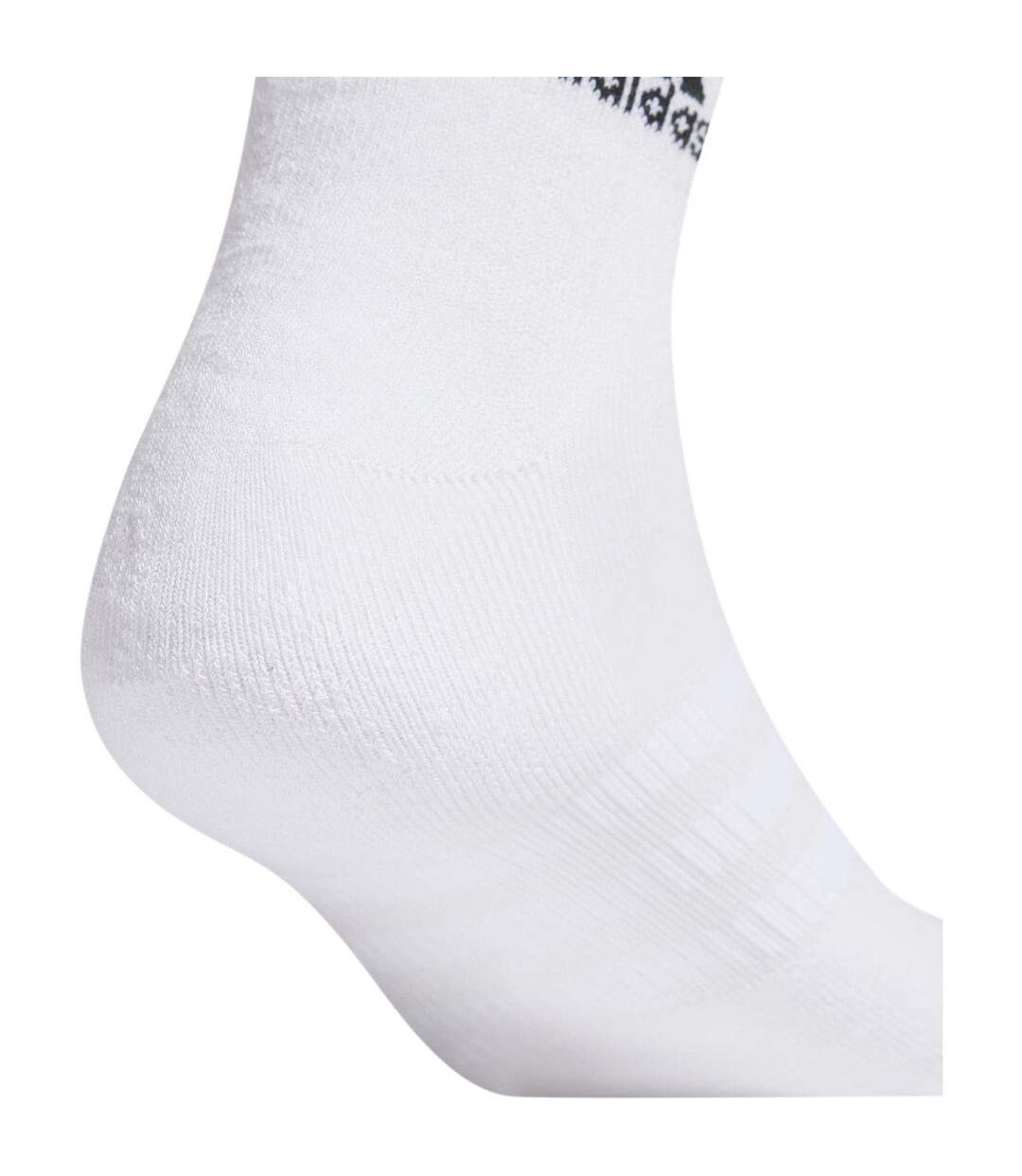 Pack Of 3  Womens/ladies Ankle Socks  White Adidas-4