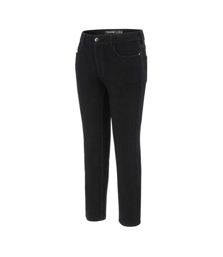 Womens/ladies Plain Slim Jeans Black Firetrap