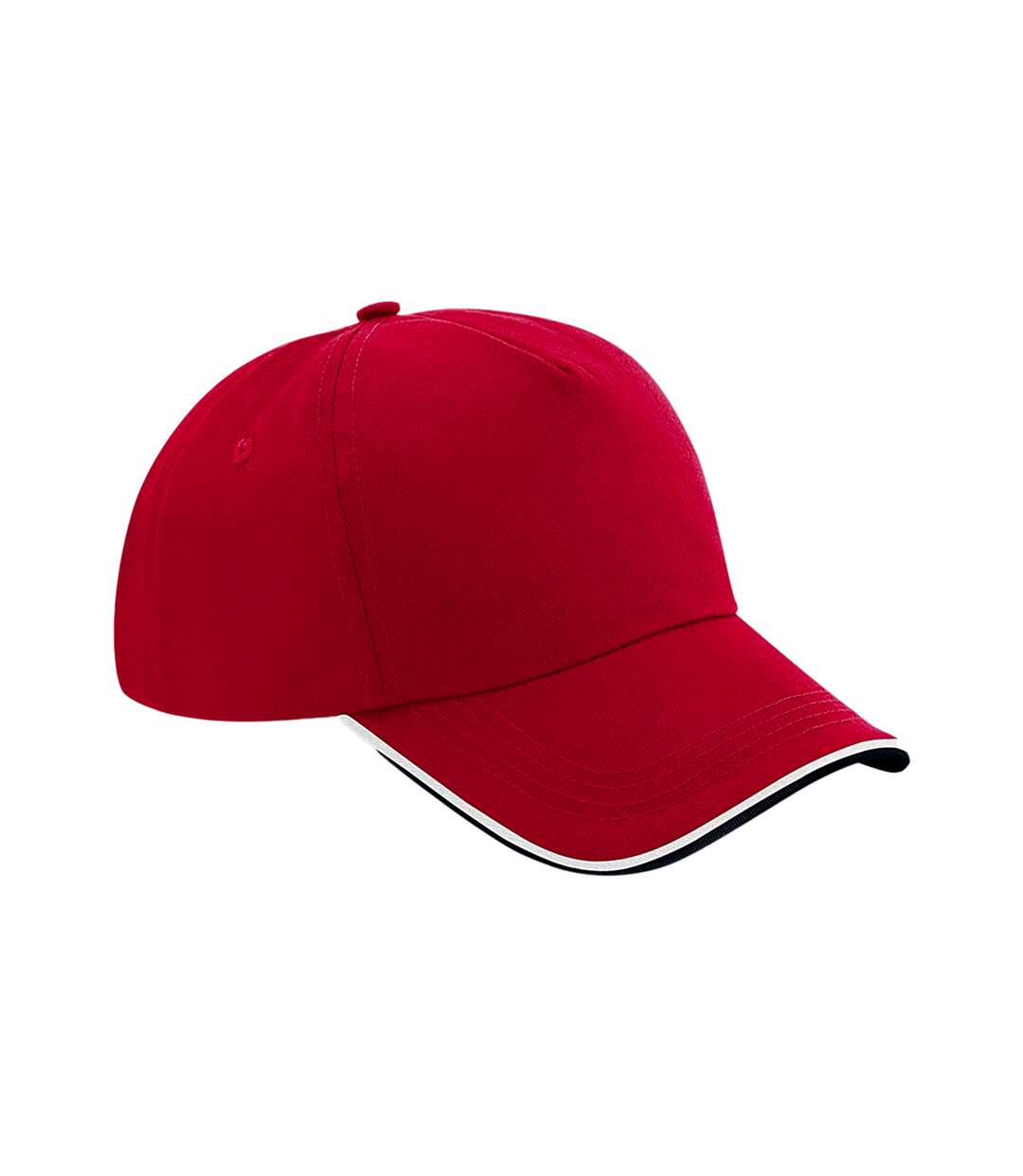 Casquette authentic rouge/noir/blanc Beechfield-1