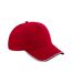 Casquette authentic rouge/noir/blanc Beechfield