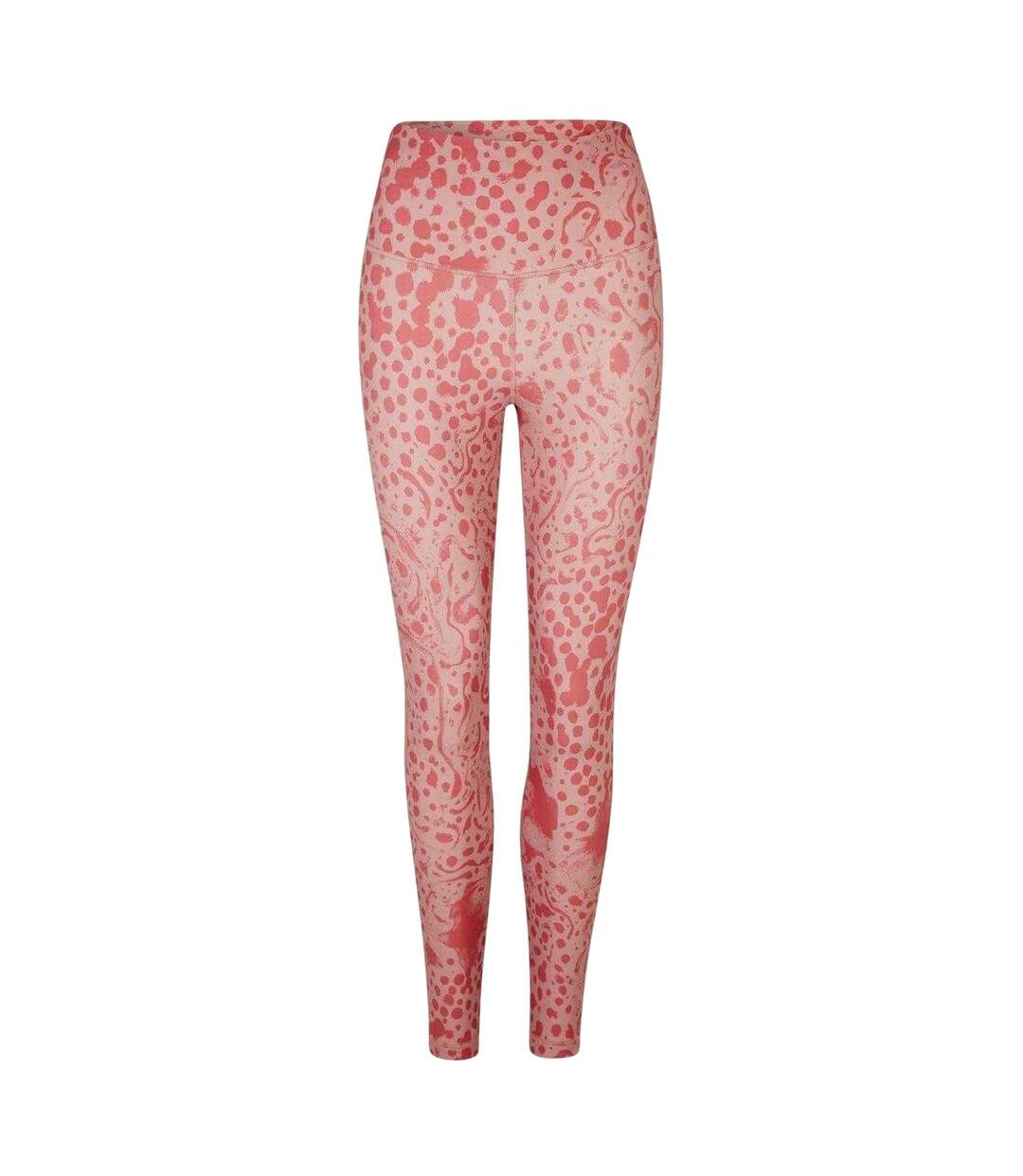 Womens/ladies Studio Lux Hr 2.0 Safari Skinny Leggings Calypso Coral Reebok-2