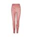 Womens/ladies Studio Lux Hr 2.0 Safari Skinny Leggings Calypso Coral Reebok-2