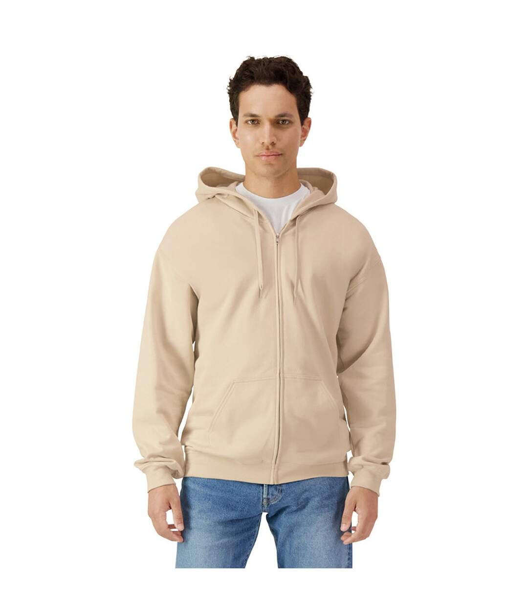 Veste à capuche softstyle homme sable Gildan-1