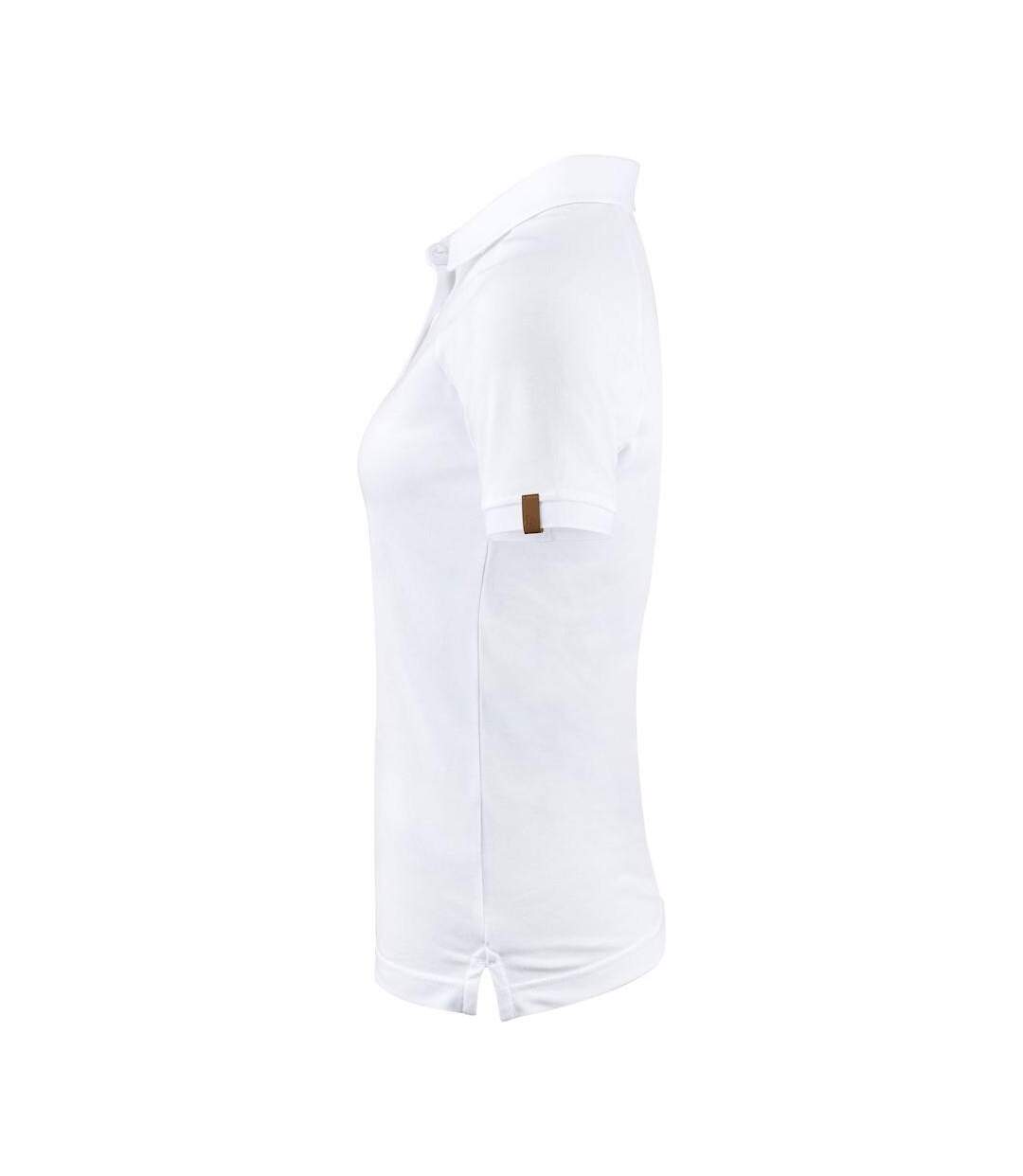 Womens/ladies Brookings Polo Shirt White Harvest-3