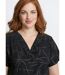 T-shirt court col croisé brillant-5