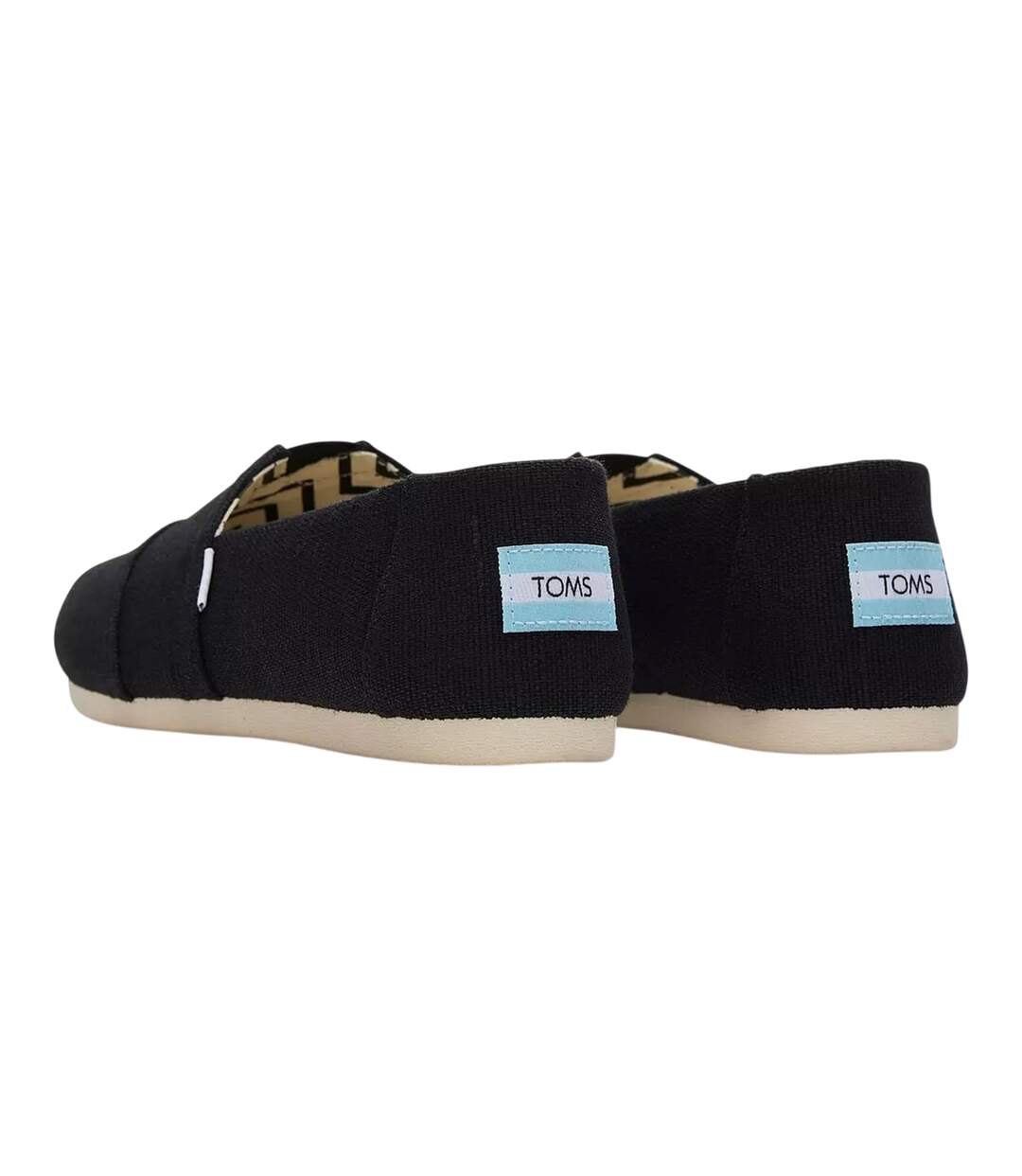 Womens/ladies Alpargata Slip-on Shoes Black Beige Toms-2