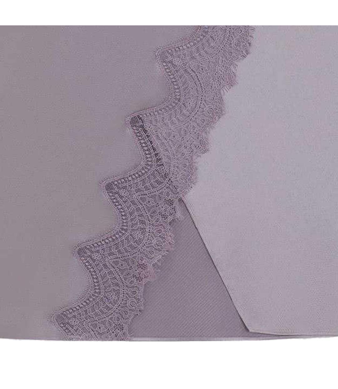 Womens/ladies Lace Trim Satin Maxi Skirt Purple Boss-2