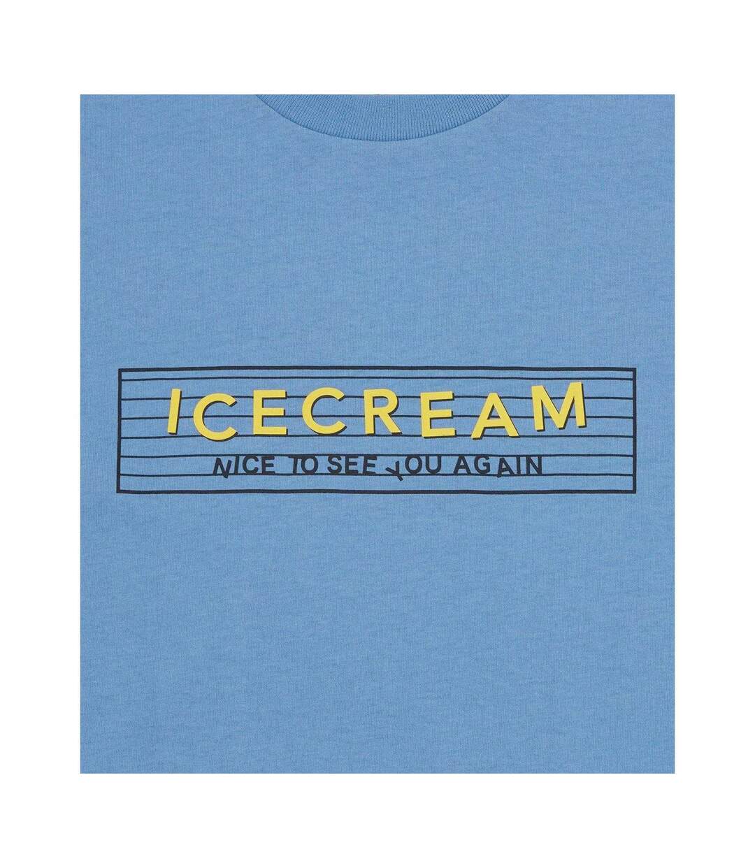 T-shirt Motif/style Imprimé Graphique Homme Bleu Clair ICECREAM-3