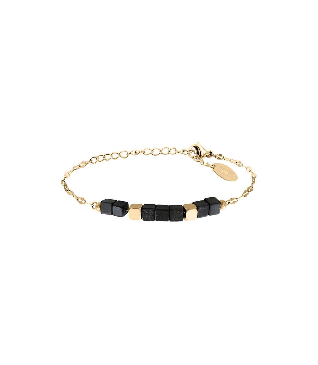 Bracelet doré/noir clio blue br0030-1
