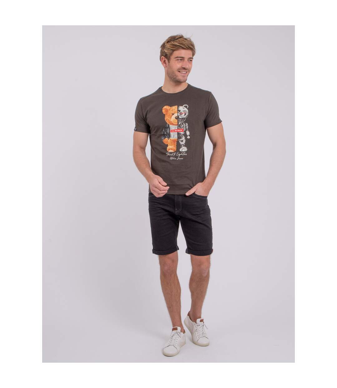 T-shirt manches courtes col rond pur coton NOTEDY-4