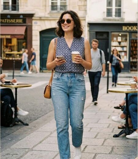 MAYFLOWER VOILOU1 Chemisier sans manches – La légèreté de la viscose pour un look estival chic