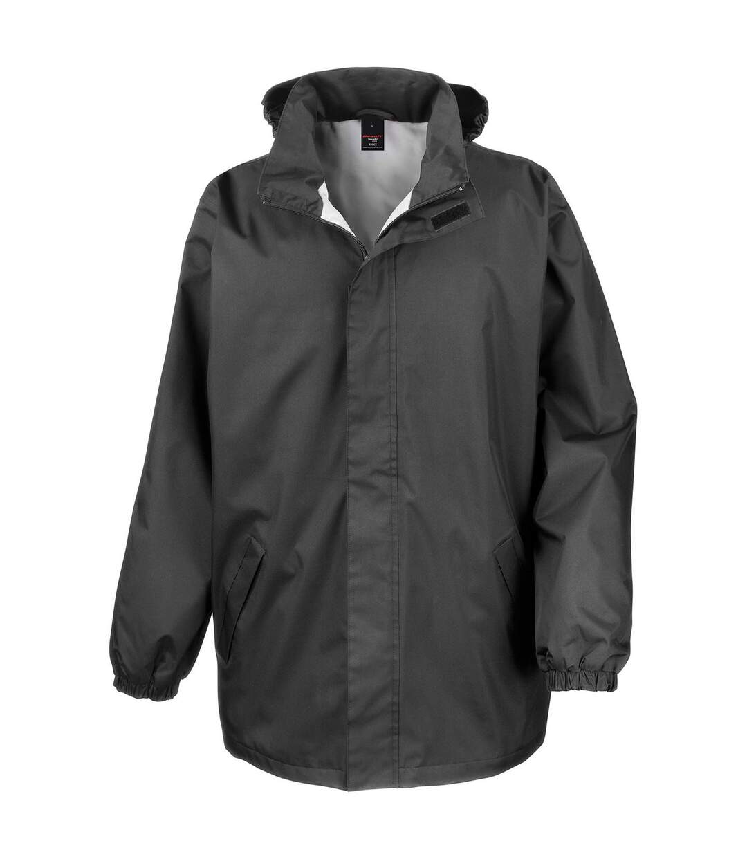 Mens midweight waterproof jacket black Result Core-1