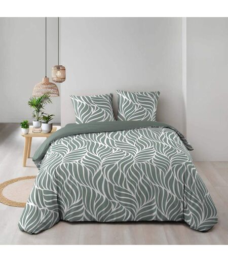 Parure de Lit 3 Pièces Morgane 240x220cm Vert Sauge