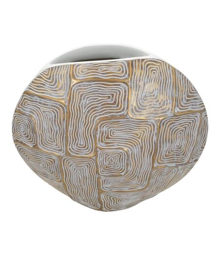 Vase Design en Résine Elips 36cm Or
