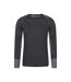 Mens Long-sleeved Base Layer Top Charcoal Mountain Warehouse-1