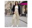 Pantalon 5 poches AXONE Balade - Toile gabardine coton stretch Beige pour une allure lumineuse et confortable-5