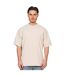Unisex adult combed ringspun cotton tall oversized t-shirt stone Casual Classics-3