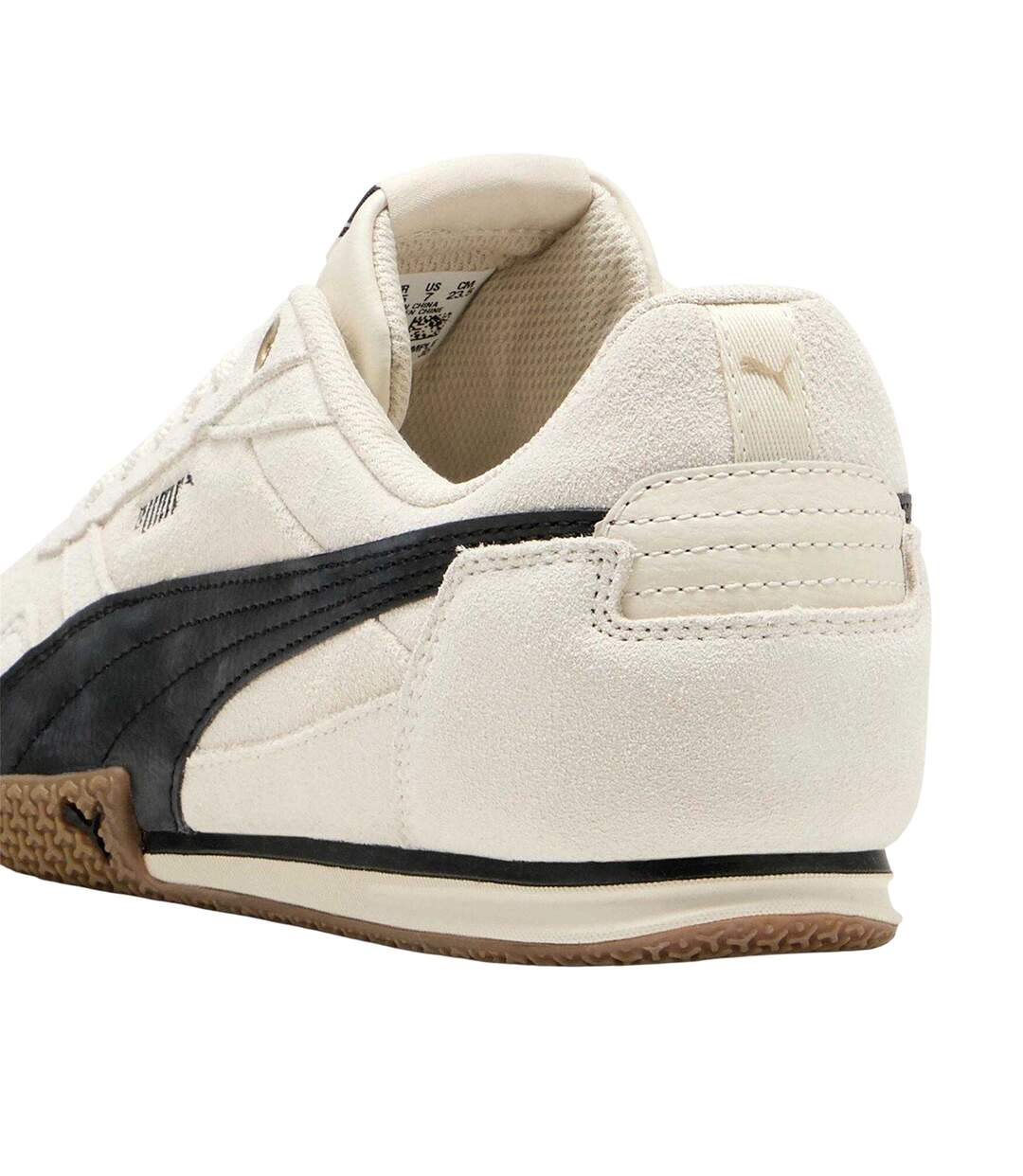 Womens/ladies Donna Leather Trainers Beige Gum Puma-2