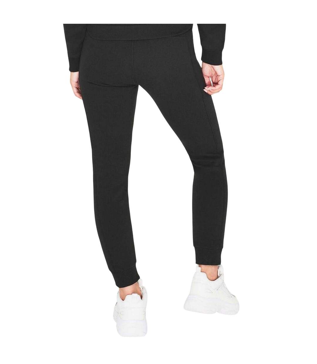 Womens/ladies Jeans Cotton Blend Embroidered Logo Joggers Black Calvin Klein-3