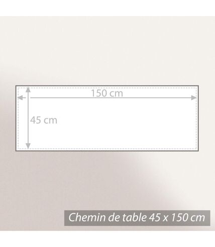 Chemin de table enduit 45x150cm CERISES Blanc