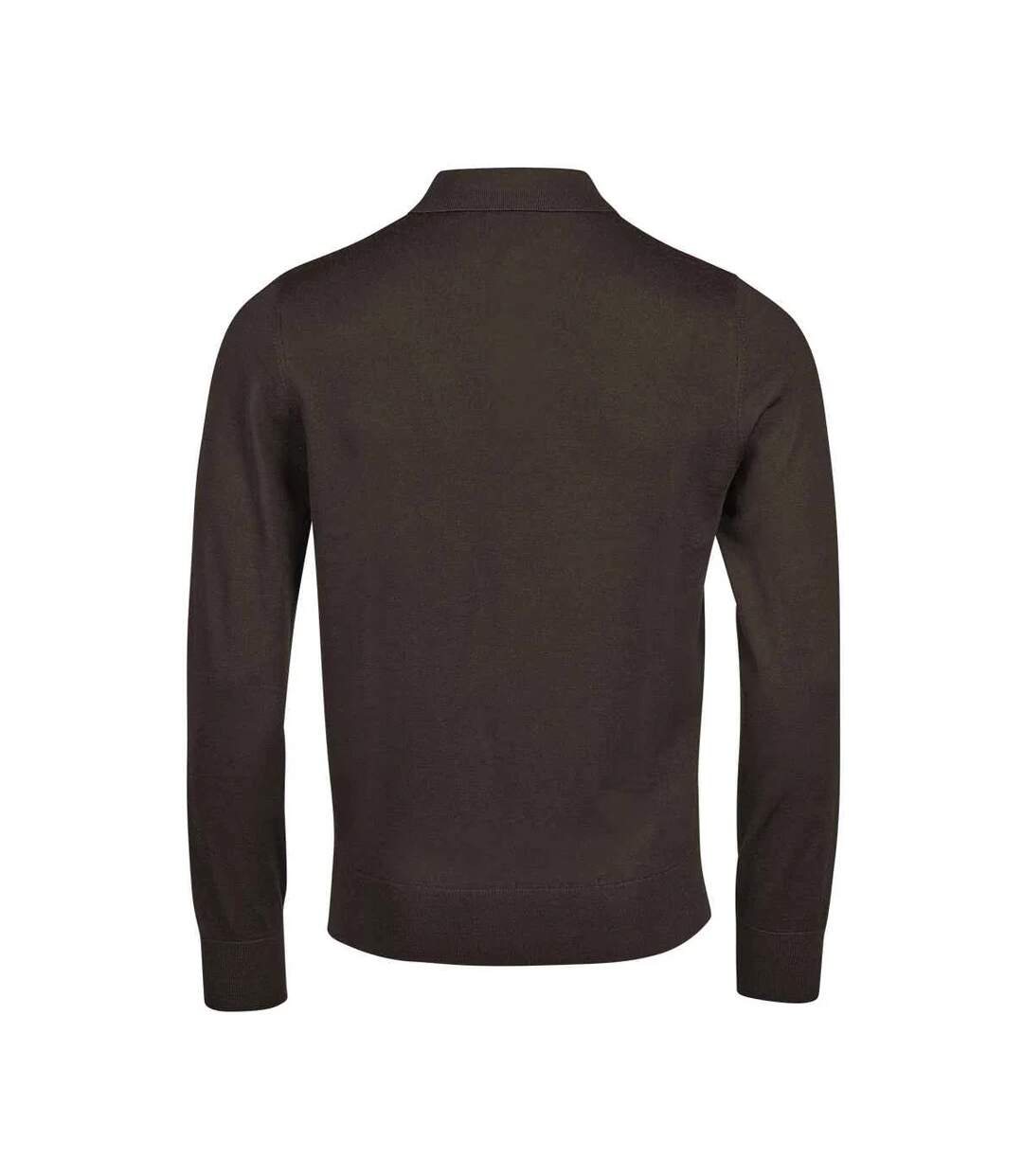 Polo Manches Longues Homme Marron Tee Jays-2