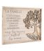 Plaque décorative en bois de paulownia Citation 40 x 30 cm