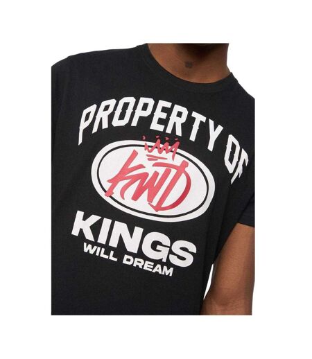 T-shirt Motif/style Imprimé Graphique Prop Homme Noir Kings Will Dream