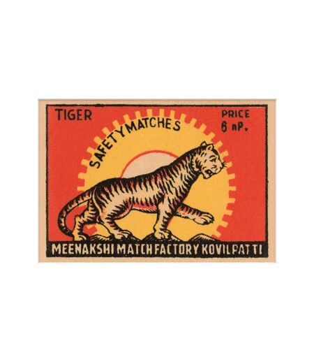 Tiger Safety Matches - Impression montée (Orange / Jaune / Noir) (40 cm x 30 cm) - UTPM7196
