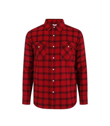 Chemise Manches Longues Motif/style Motif Écossais À Carreaux Homme Rouge Lee Cooper