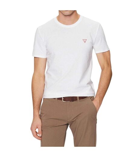 T-shirt Motif/style Logo Homme Blanc Guess