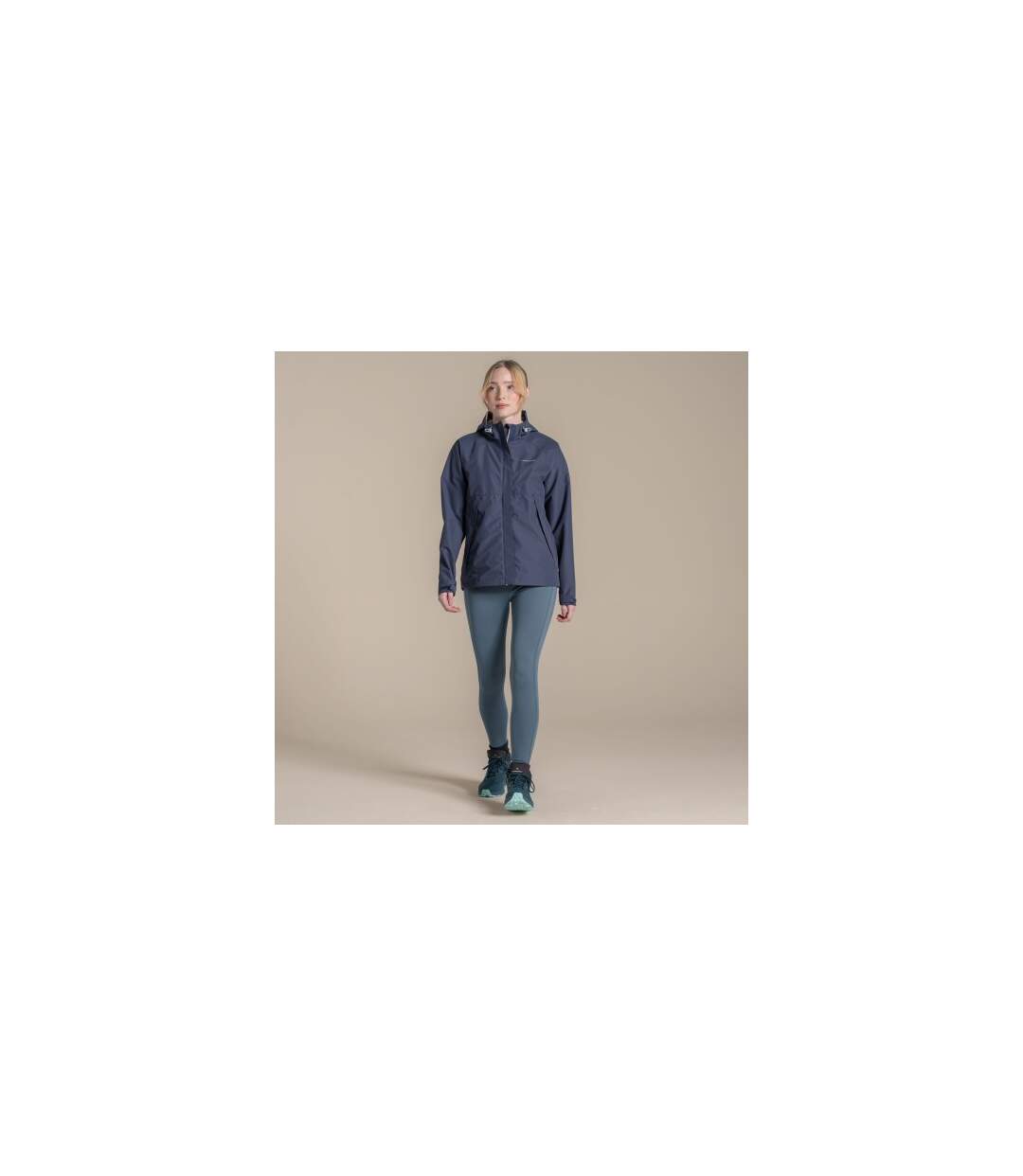 Veste Imperméable Unie À Capuche Ossus Femme Anthracite Craghoppers-1