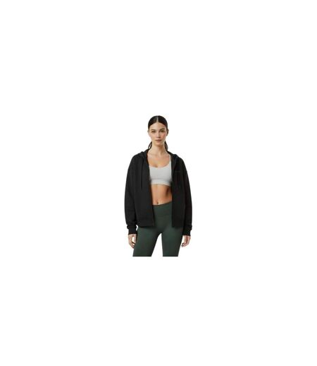 Womens/ladies Oversized Full Zip Hoodie Black USA