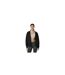 Womens/ladies Oversized Full Zip Hoodie Black USA-1