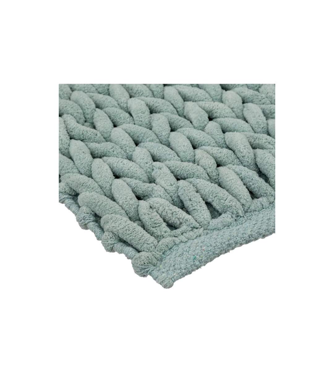 Tapis de Salle de Bain Tissé Épais 50x120cm Vert-2