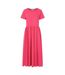 Womens/ladies Long Gathered Dress Cherry Lazy Jacks-1