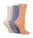 3 Pack Ladies Plain Bamboo Socks - Soft Breathable Everyday Comfort Socks-1