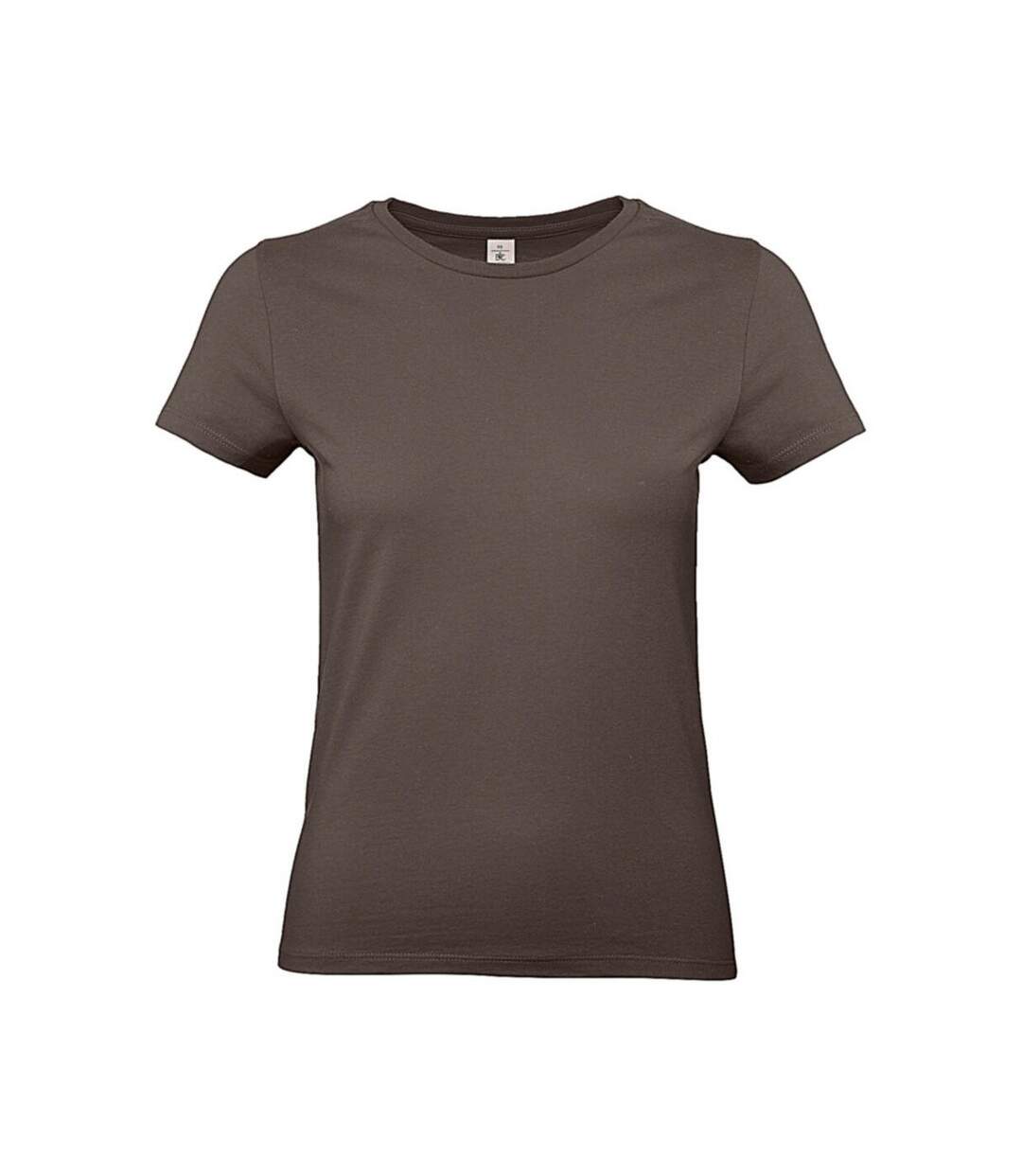 Womens/ladies #e190 T-shirt Brown B&C-1
