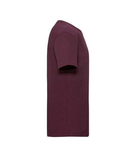 T-shirt Motif/style Uni Homme Bordeaux Russell Pure Organic