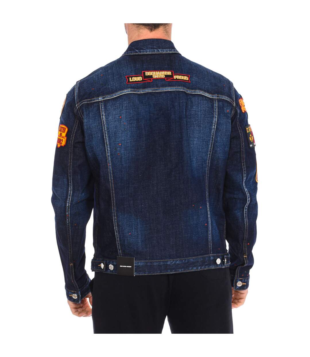 Denim jacket with patches S74AM1079-S30664 man