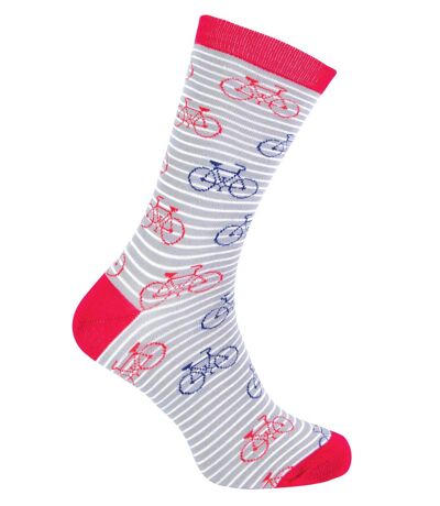 Mr Heron - Mens Breathable Novelty Bamboo Socks with Bikes On