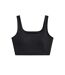 Womens/ladies Laurel Cropped Tank Top Black Animal-2