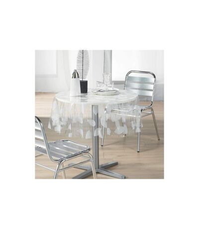 Nappe Ronde Cristal Feuille 140cm Transparent