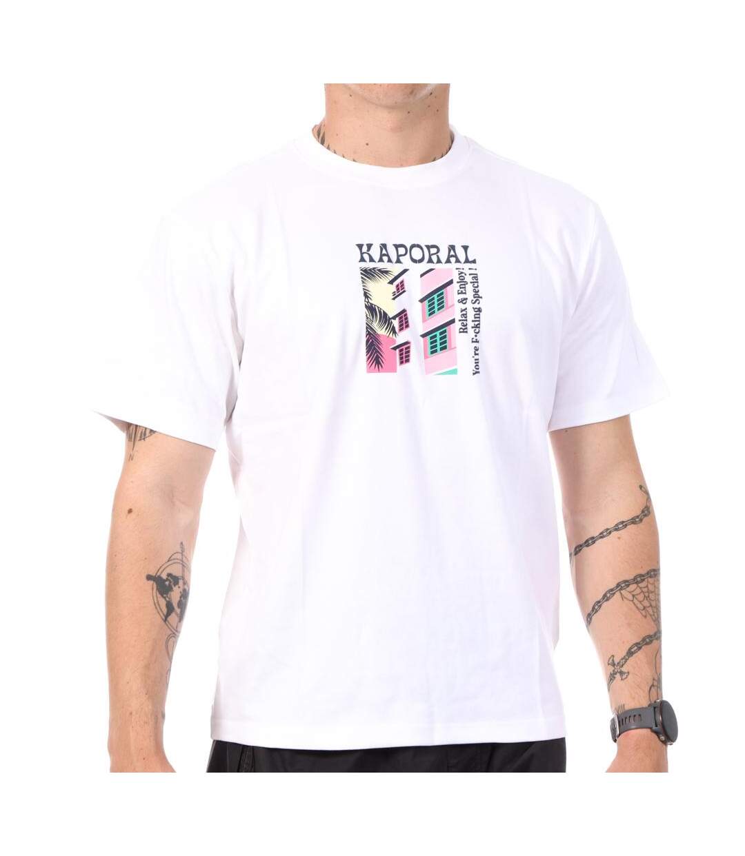 T-Shirt blanc homme kaporal tysone-1