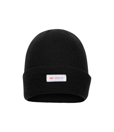 Womens/ladies knitted thinsulate beanie black Mountain Warehouse