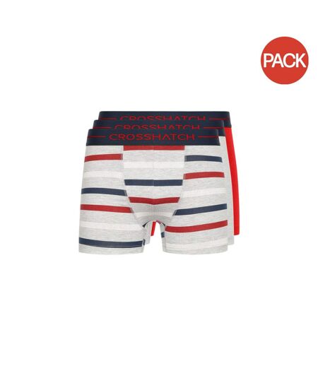 Boxers warbler homme rouge / gris / bleu marine Crosshatch Crosshatch